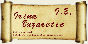 Irina Buzaretić vizit kartica